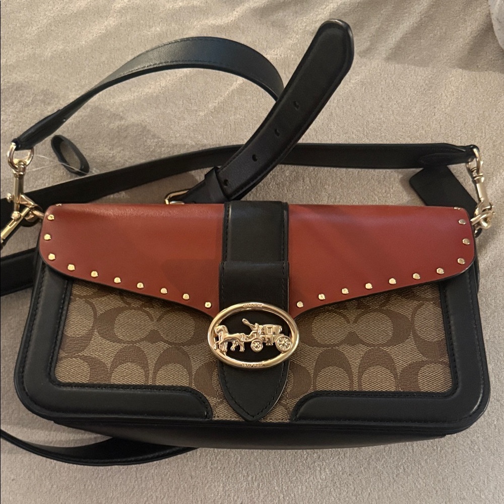 Elegant Black and Brown Women's Bag
